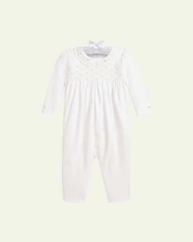 Girl's Embroidered Coverall, Size 3M-